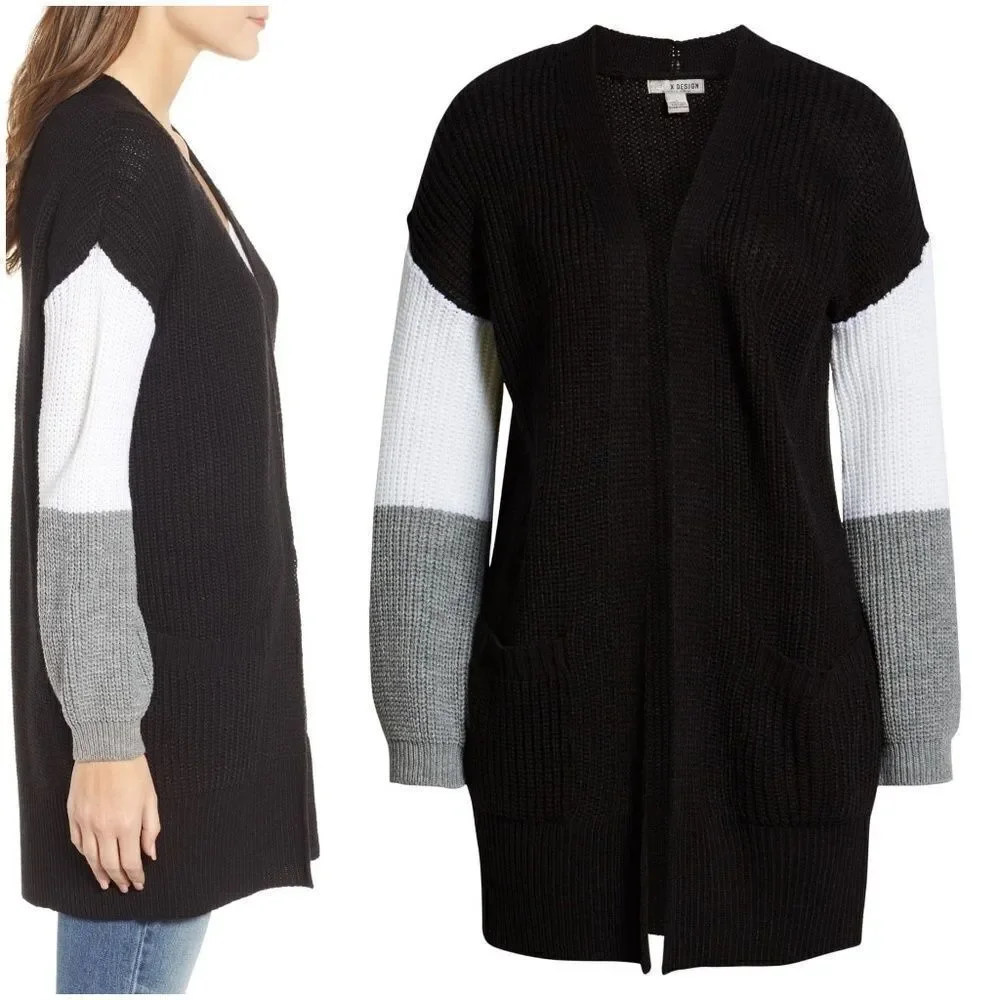 Love by Design Colorblock Cardigan sz Medium - Picture 2 of 8